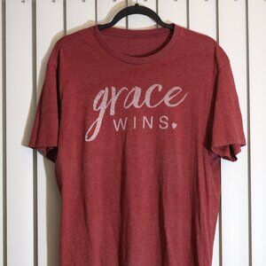 Maroon Grace Wins shirt - probably size L